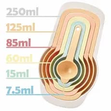 Conjunto Medidor de Cozinha 6 Peças Colheres e Copos Medição para Receitas!