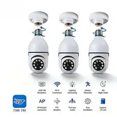 Kit 3 Câmera De Segurança 360 ° Sem Fio Wifi V360 Pro Visão Noturna Infravermelha Completa HD À Prova D'água