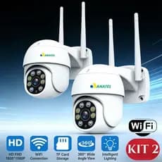 Câmera De Segurança Infravermelha À Prova D'água Com 360 ° Luz LED Externa Sem Fio , Aplicativo Wi-Fi 2.4G V360 Pro