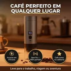 Máquina de café expresso elétrica portátil 3 em 1, suporte para cápsulas de café e café moído, pequena e prática