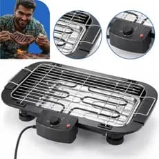 Churrasqueira elétrica portátil sem fumaça de aço inoxidável 1500W Grelha dedicada para caminhoneiro