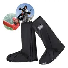Botas de chuva impermeáveis unissex para motociclistas em dias chuvosos | Capa de sapato de borracha antiderrapante