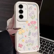 Capinha Capa de Silicone Bonito Flores Padrão Anti queda para Motorola Moto E13 G04 G14 G22 G34 G53 G54 G84