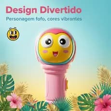 Lanterna Projetora de Figuras para Crianças - Rosa com 3 Discos
