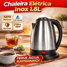 Chaleira Elétrica Térmica Bule Com Tampa Inox 1,8L