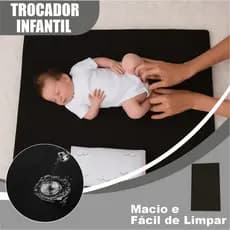 Trocador PVC Infantil Impermeável Antialérgico Bebe Criança Higiene Maternidade Fraldário Dobrável