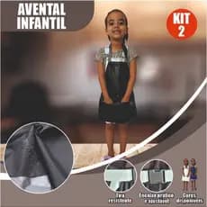 Kit 2 Avental  PVC Infantil para crianças se alimentar, utilizar durante atividades artísticas.