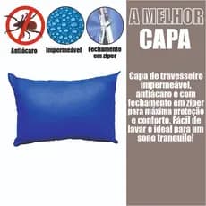 kit 2 Capa travesseiro hospitalar impermeável antialérgica antiácaro almofada encosto sintético