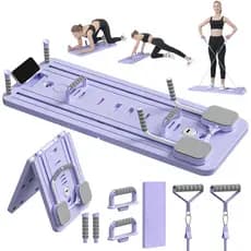 Prancha Multifuncional 9 em 1 para Pilates e Abdominal Treino Completo Dobrável Portátil para Casa