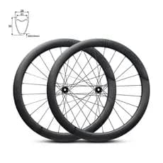 Kit 2 Rodas Aro Carbono Ultraleves Bike Bicicleta Estrada 700c 50mm Sem Câmara Trinca 36T