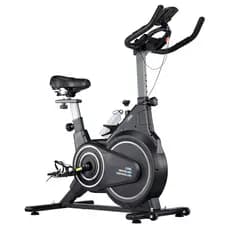 Bicicleta Spinning Ergométrica Silenciosa Roda Inércia 10kg e Monitor Cardíaco, Suporta até 150kg