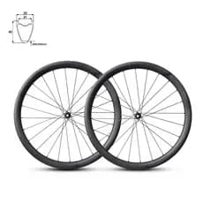 Kit 2 Rodas Carbono Ultraleves Bike Bicicleta Estrada 700c 40mm Sem Câmara Trinca 36T