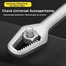 Chave Dupla Torx Ajustável Autoapertante Universal 8 a 24 mm, Ferramenta Manual Multiuso para Reparos