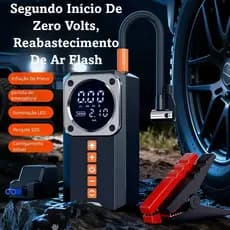 ARRANQUE DE EMERGÊNCIA E COMPRESSOR DE AR AUTOMOTIVO MULTIFUNCIONAL PORTÁTIL