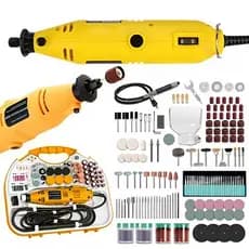 MINI RETIFICADORA ELÉTRICA 180W KIT COMPLETO COM ACESSÓRIOS, 6 VELOCIDADES, MULTIUSO PARA ARTESANATO E MARCENARIA