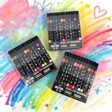 Marcador Metálico Canetas de Glitter de Cabeça Dupla Marcador Brilhante Coloridas | UnicoVida