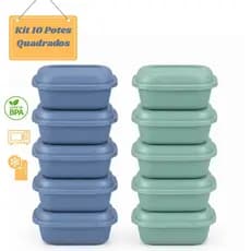 Kit 10 Potes, Potinhos Multiuso para Petiscos, Frutas e Lanches | Livre de BPA