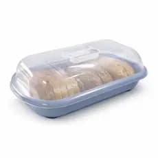 Porta Pão Com Tampa Transparente Cesto De Pão Boleira Retangular Plástico Café Da Manhã