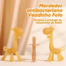 MOMO CARE Mordedor para Bebê, Macio e não danifica as gengivas, Com estojo protetor, Livre de BPA