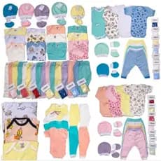 Kit Enxoval Bebê 19 Peças 100% Algodão Antialérgico Completo para Recém-Nascido