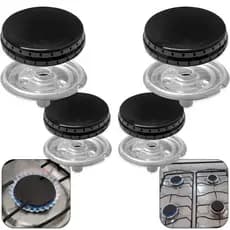 Kit 4 tampas para Fogão Esmaltec e 4 queimadores Para Fogão Esmaltec