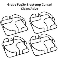 Grelha Grade Trempe para Fogão Brastemp Consul Clean/Ative