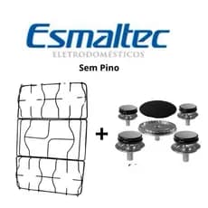 kit 3 grelhas + 5 bocas fogao esmaltec agata original peças de fogao