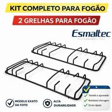 Kit 2 Grelhas Para Fogão Esmaltec Veneza Bali Agata com Pino lateral