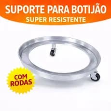 Super Suporte Para Botijão E Vasos De Gás Com Rosas Reforçado Base Móvel Resistente