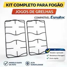 Kit 2 Grelhas Grade Para Fogão Esmaltec Agata Sem Pino