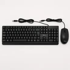 Kit Teclado e Mouse Com Fio Inova 107 Teclas USB Plug & Play para Escritório e Jogos