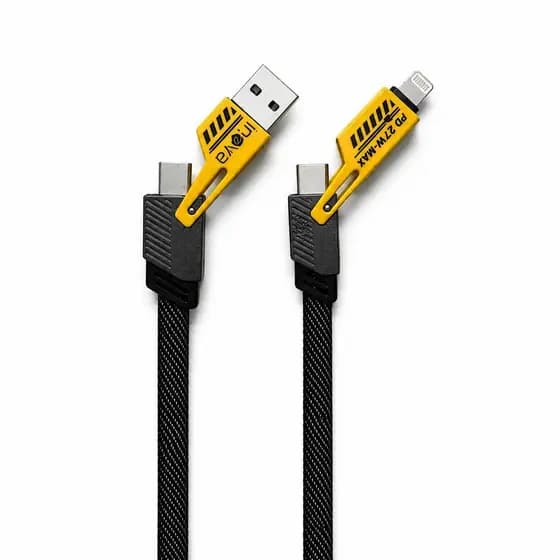 Cabo 2 em 2 USB + Tipo-C para Lightning e Tipo-C 65W/27W