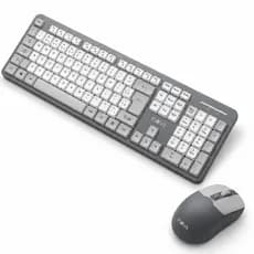 Kit Teclado e Mouse Sem Fio 2.4GHz 44cm Profissional para Escritório e Home Office