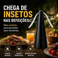 Ventilador Espanta Moscas Mosquitos Repelente Mesa Portátil Cozinha Restaurante Churrasco