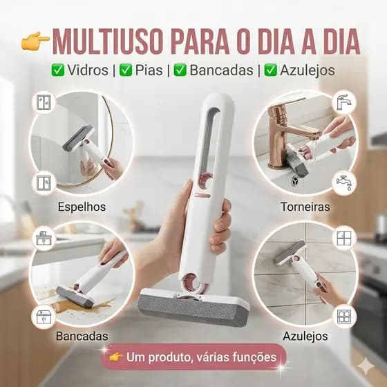 Rodinho Pia Cozinha Esfregão Dobrável Portátil Absorção Limpeza Multifuncional Vidro Mesa Janelas