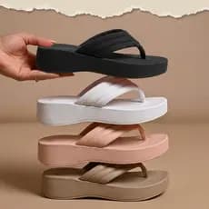 Chinelo Dedo Feminino Flatform Nuvem Plataforma Acolchoada Puffer Super Macio Blogueira