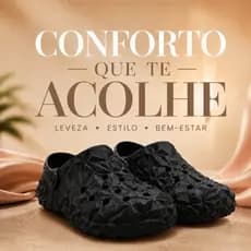 Babuche Unissex Diamante 3D Sandália Fechada Respirável Em EVA Calce Fácil Para O Dia A Dia