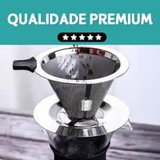 Filtro Coador De Café Inox 103/102/101 - Com Pegador em Silicone - Peneira Aço Reutilizável - CH
