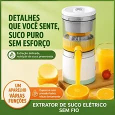 Espremedor Elétrico Laranja Limão Frutas Fazer Sucos Recarregável Usb Cozinha