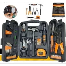 Kit Ferramentas 129 Peças Completo Maleta Chaves Alicate Martelo Uso Doméstico Profissional