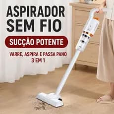 Aspirador de Pó Doméstico 3 em 1 Sem Fio Limpeza Sucção USB