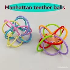 1 Peça Bola Quadrada de Manhattan Bola de Agarrar à Mão Bola Educacional Mordível e Puxável Não Deformável Segura