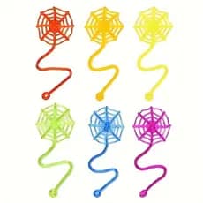 10/20 Peças Brinquedos Coloridos Elásticos Pegajosos De Teia De Aranha Engraçado Brinquedo De Palma Pegajoso Elástico De