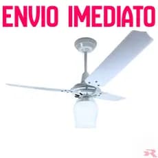 Ventilador De Teto Revox 130w com 3 Pás Cor Branco ou Preto 127v 220v
