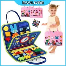 Brinquedos Maleta Sensoriais Básicos De Habilidades De Vida Para Toddlers Montessori Busy Board  Infantil Alta Qualidade