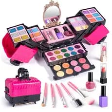 Conjunto De Maquiagem Lavável Com 52 Peças Para Crianças, Lindo Presente Para Meninas