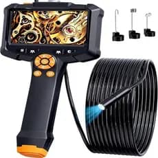 Endoscópio Industrial com Câmera 1080p, Tela 4.3" à Prova d’Água, Sonda de 5m.