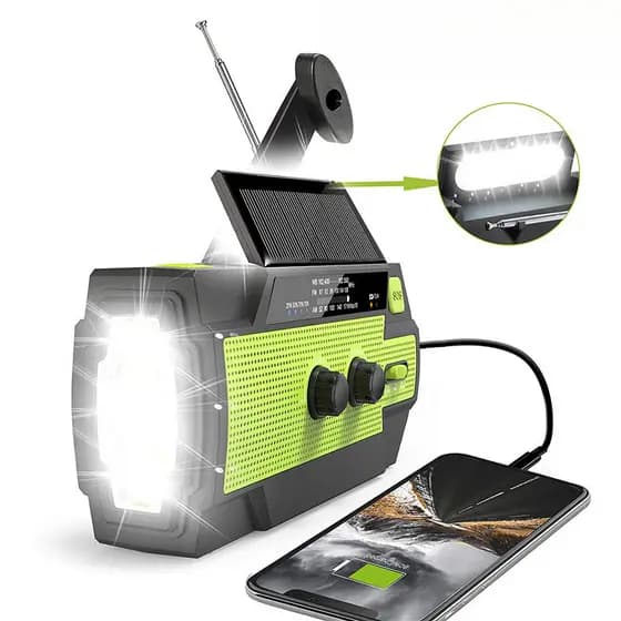 Multifuncional Rádio De Emergência Solar, Rádio De Manivela, Rádio AM/FM Tempo, 40000mAh, sirene SOS