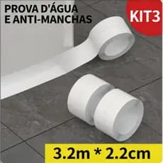 Fita Vedante PVC Impermeável Autoadesiva Anti Mofo para Pia Banheira Cozinha Janela Porta