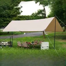 Tenda Sol Lona Camping 3X4M Proteção Uv Impermeável Dobrável Para Exterior Praia Jardim
